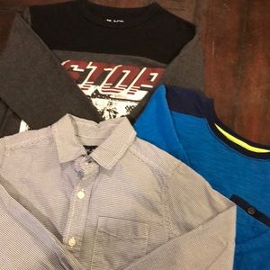 Lot of 3 Boys Shirts Long Sleeve Size 7/8, Childrens Place & Crazy 8